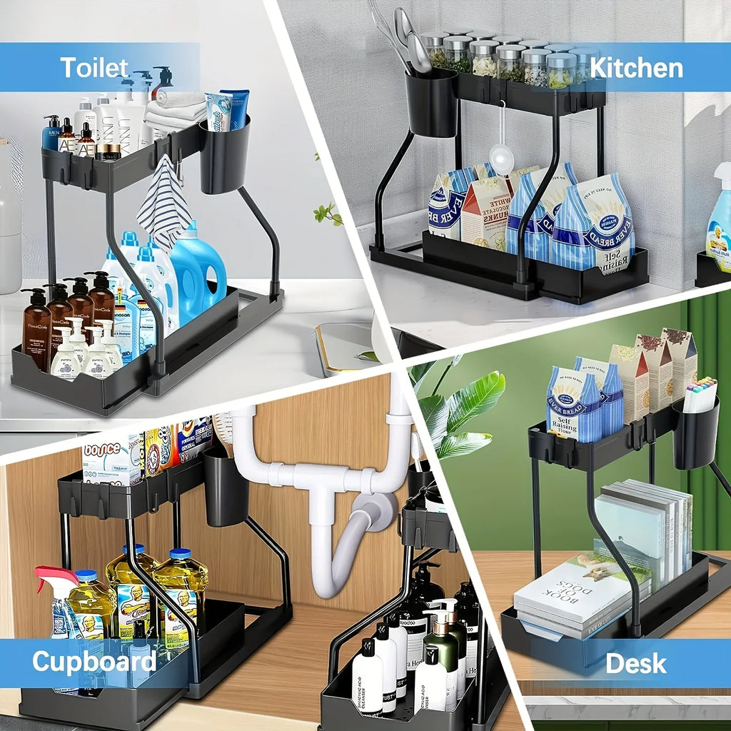 Two-Tier Pull-Out Under Sink Organizer