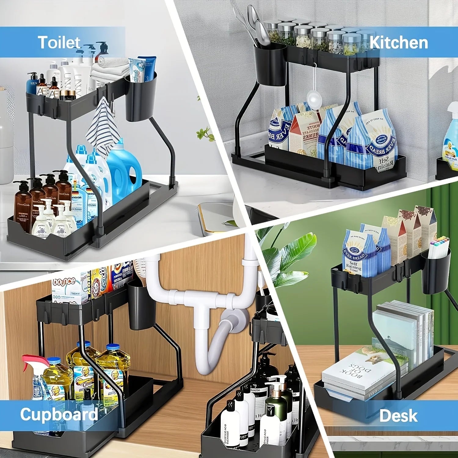 Two-Tier Pull-Out Under Sink Organizer