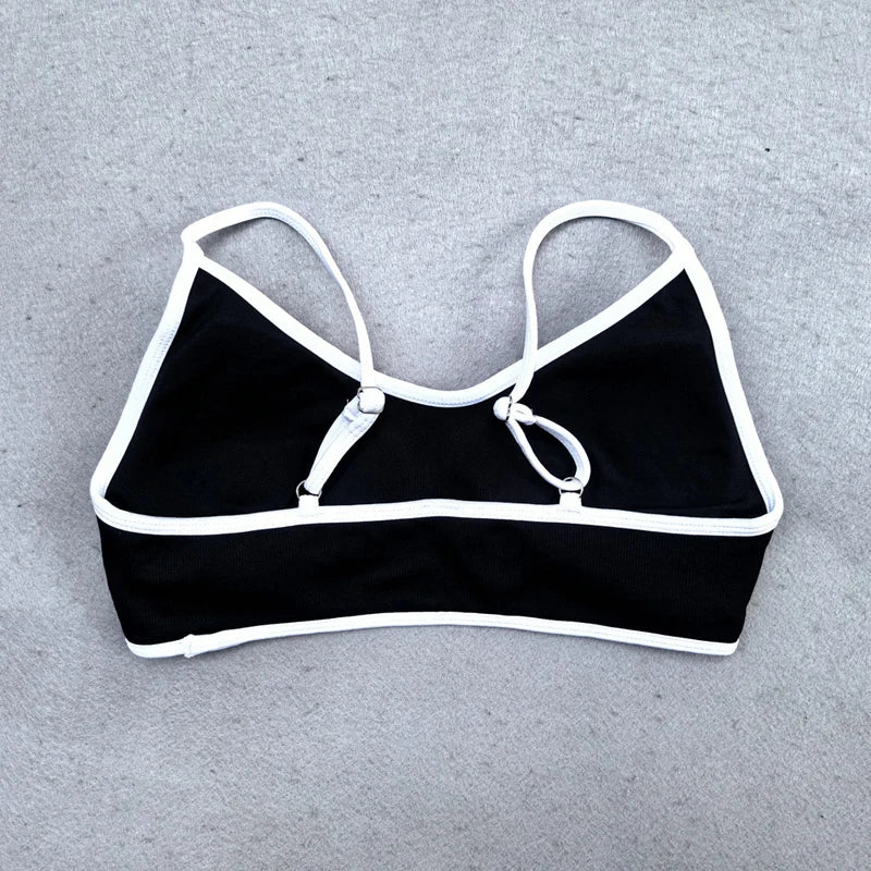 White Detail Legging and Sports Bra
