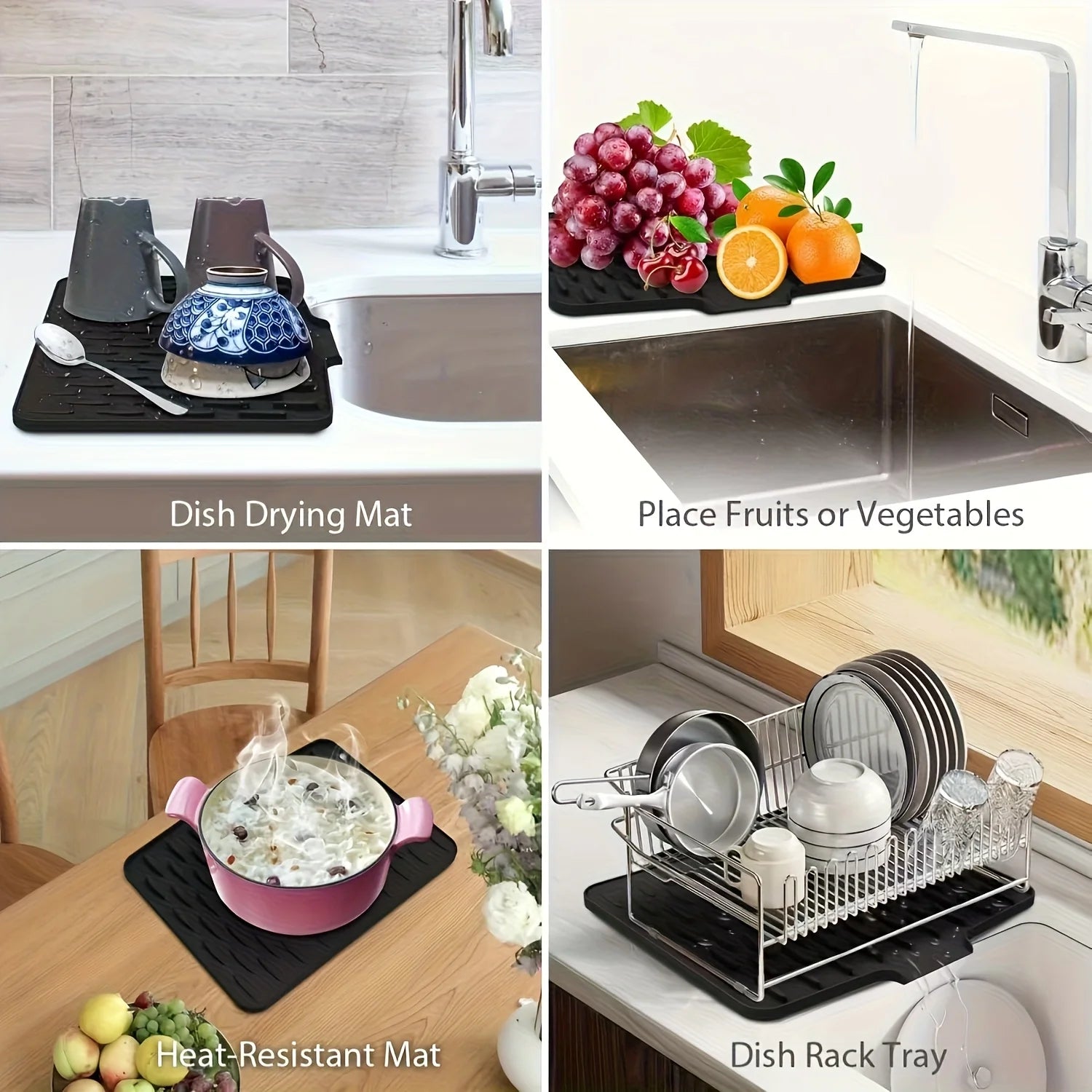 Kitchen Silicone Countertop Drying Mat