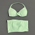 2 Piece Women Strappy Yoga Bra Scrunch Shorts  Set
