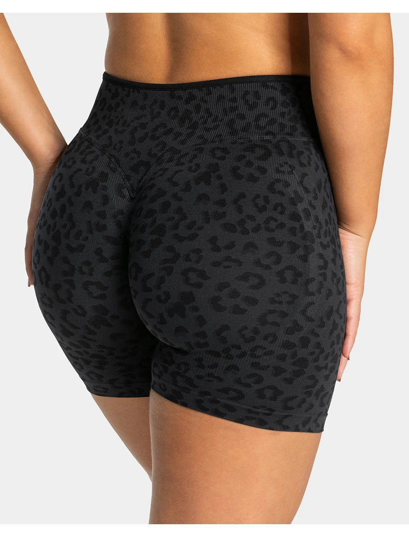 Leopard Print Seamless Shorts