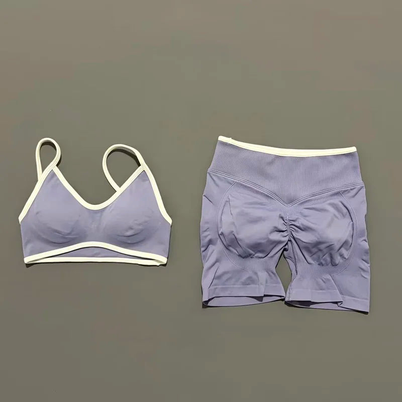 Two Piece Women Ignite Sculpt Shorts and Bra Set 