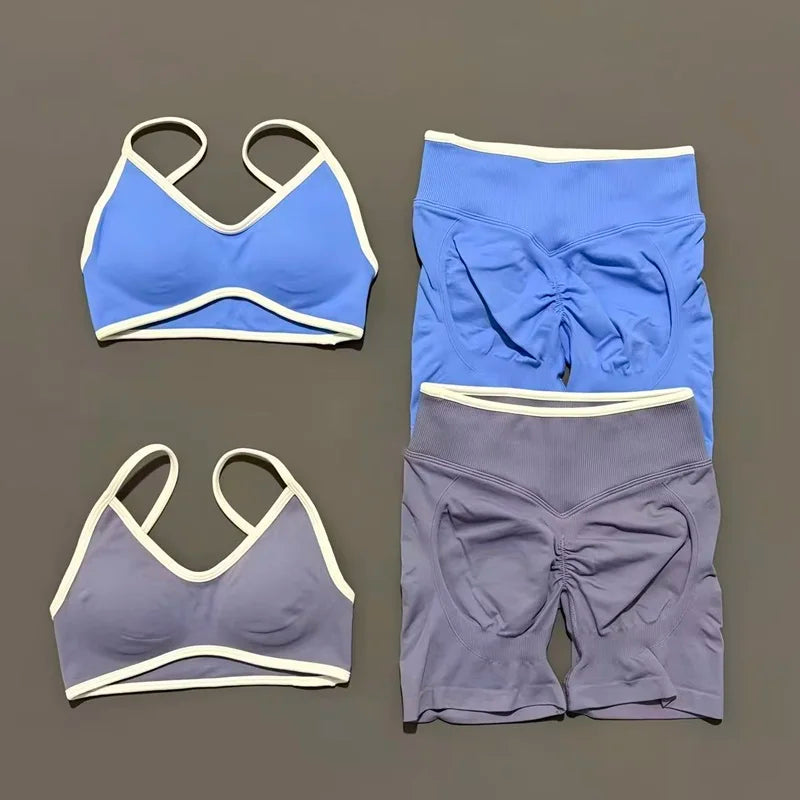 Two Piece Women Ignite Sculpt Shorts and Bra Set 