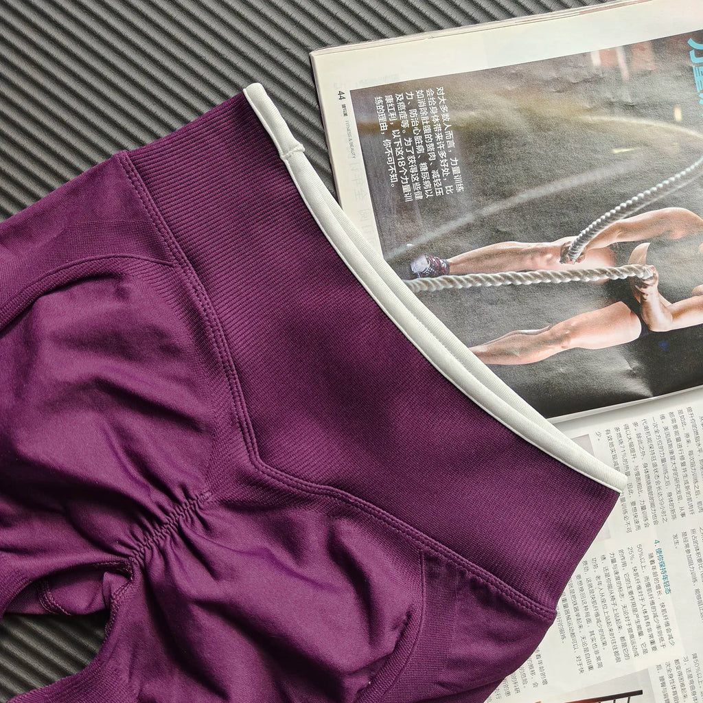 Contrast colour Seamless Breathable Shorts