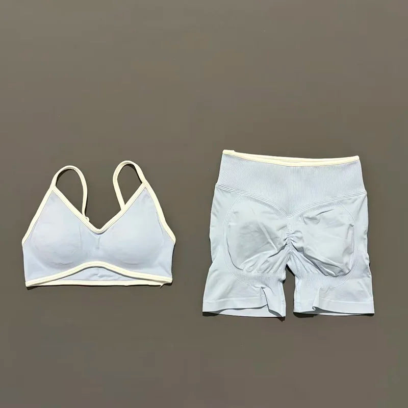 Two Piece Women Ignite Sculpt Shorts and Bra Set 