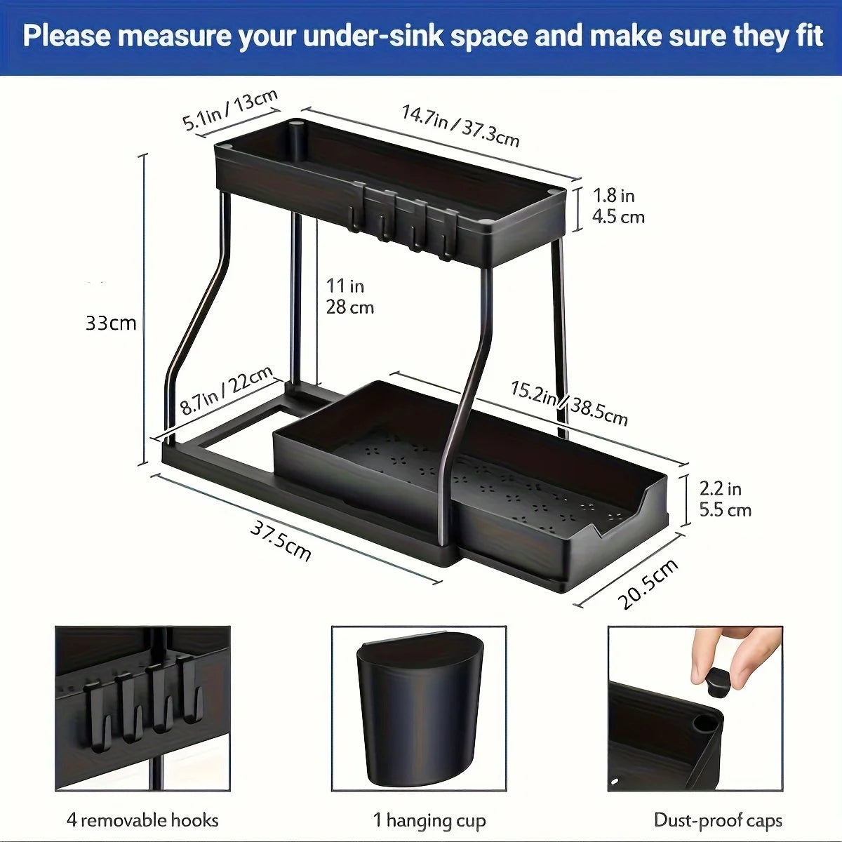 Two-Tier Pull-Out Under Sink Organizer