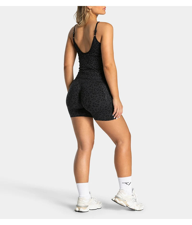 Leopard Print Seamless Shorts