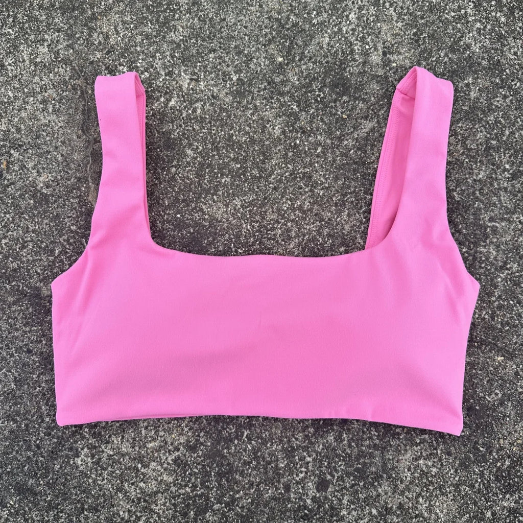 Square Collar Sport Bra Top 