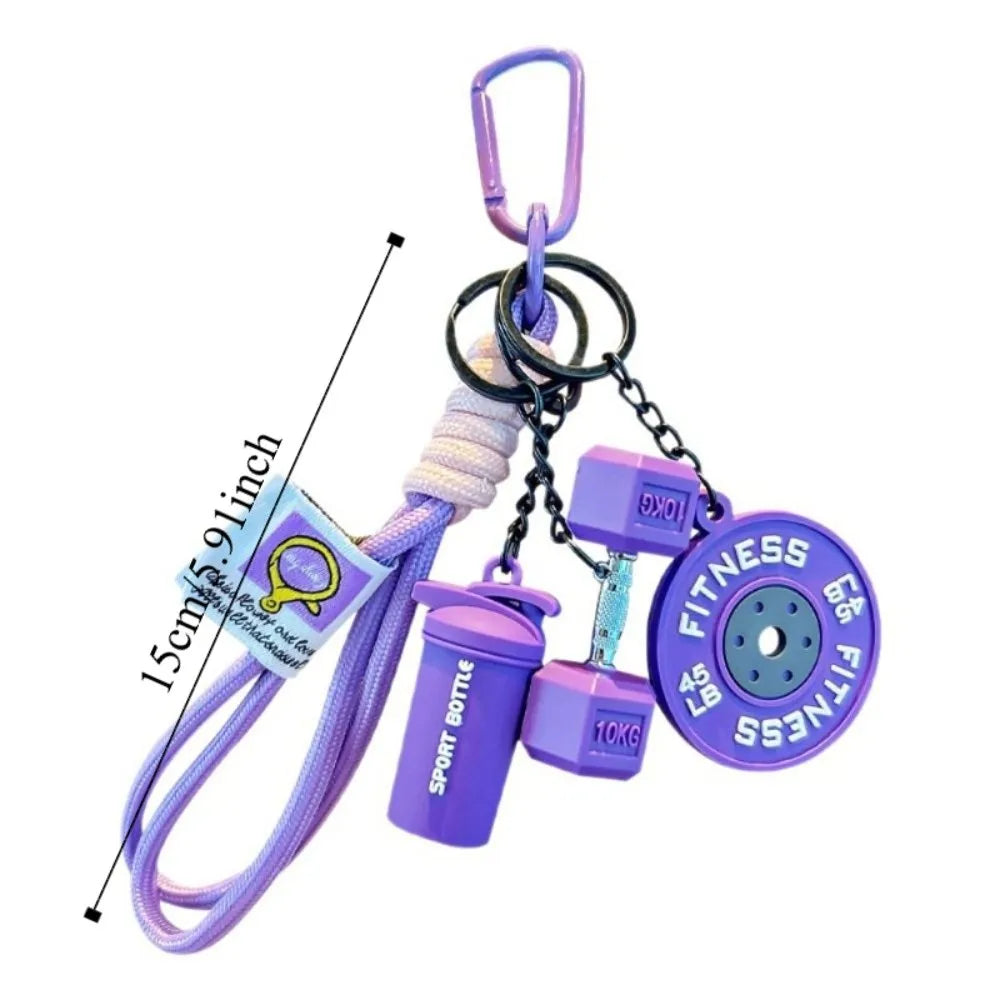 Dopamine Barbell Simulation Detachable Plates Keychain  