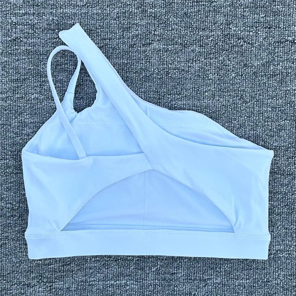 Off Shoulder Strap Sports Bra 