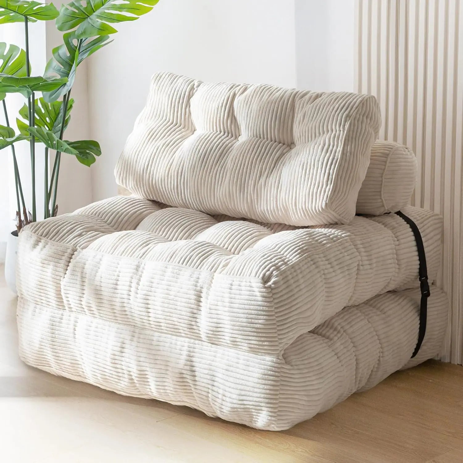 Convertible Folding Sofa Bed with Pillow and Foldable Mattress - Portable Sleeper Chair and Lounge Solution