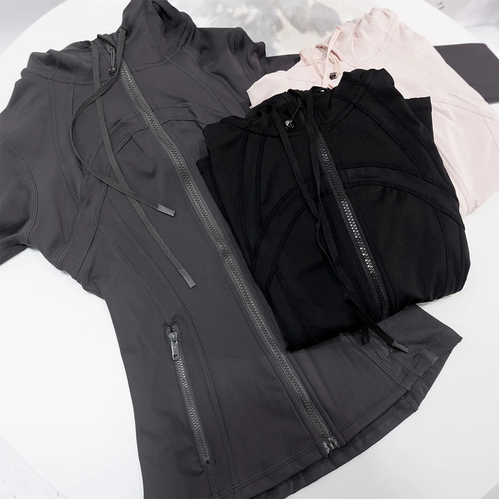 Hooded Slim Fit Fitness Jacket