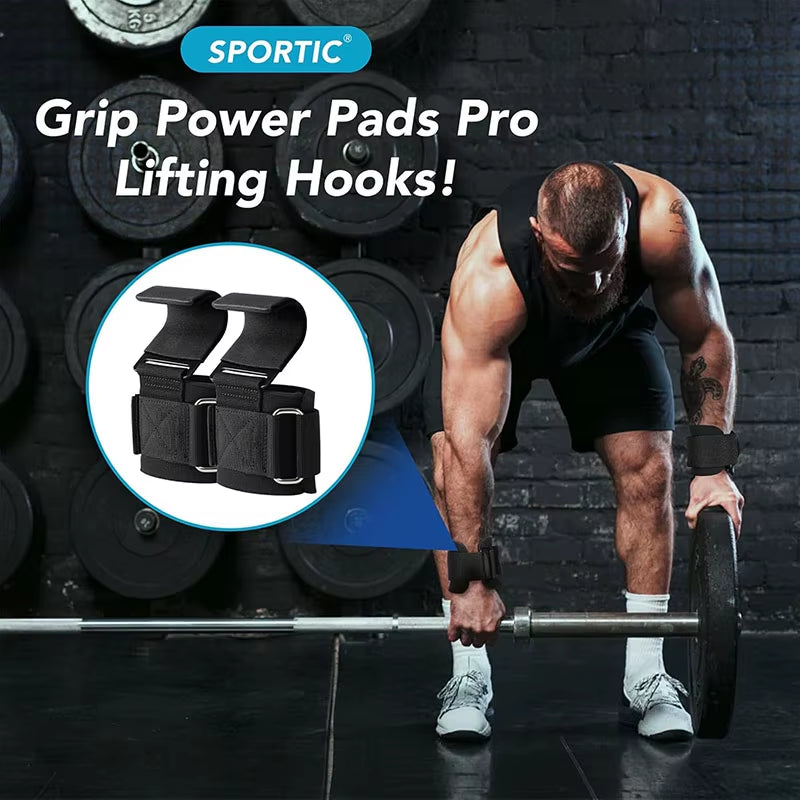 Weight Lifting Wrist Wraps with Hook Grips 