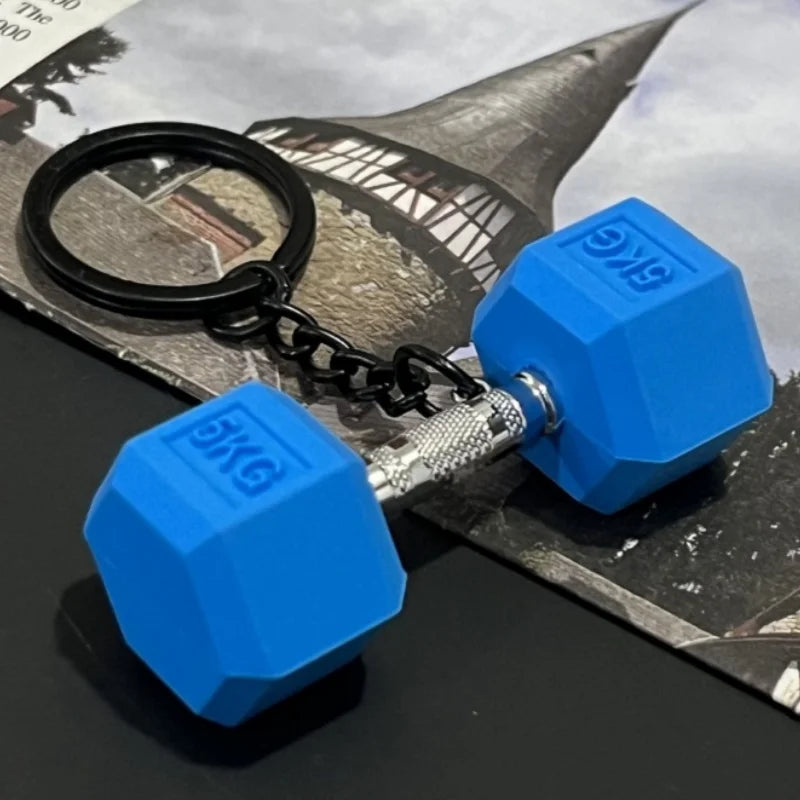 Silicone Dumbbell Keychain  Gym Lovers