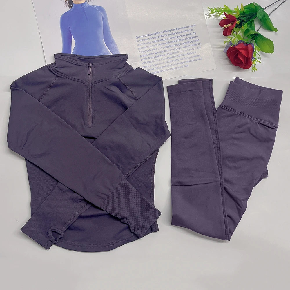 Two Pice Quarter Zip jacket and Impact leggings Set