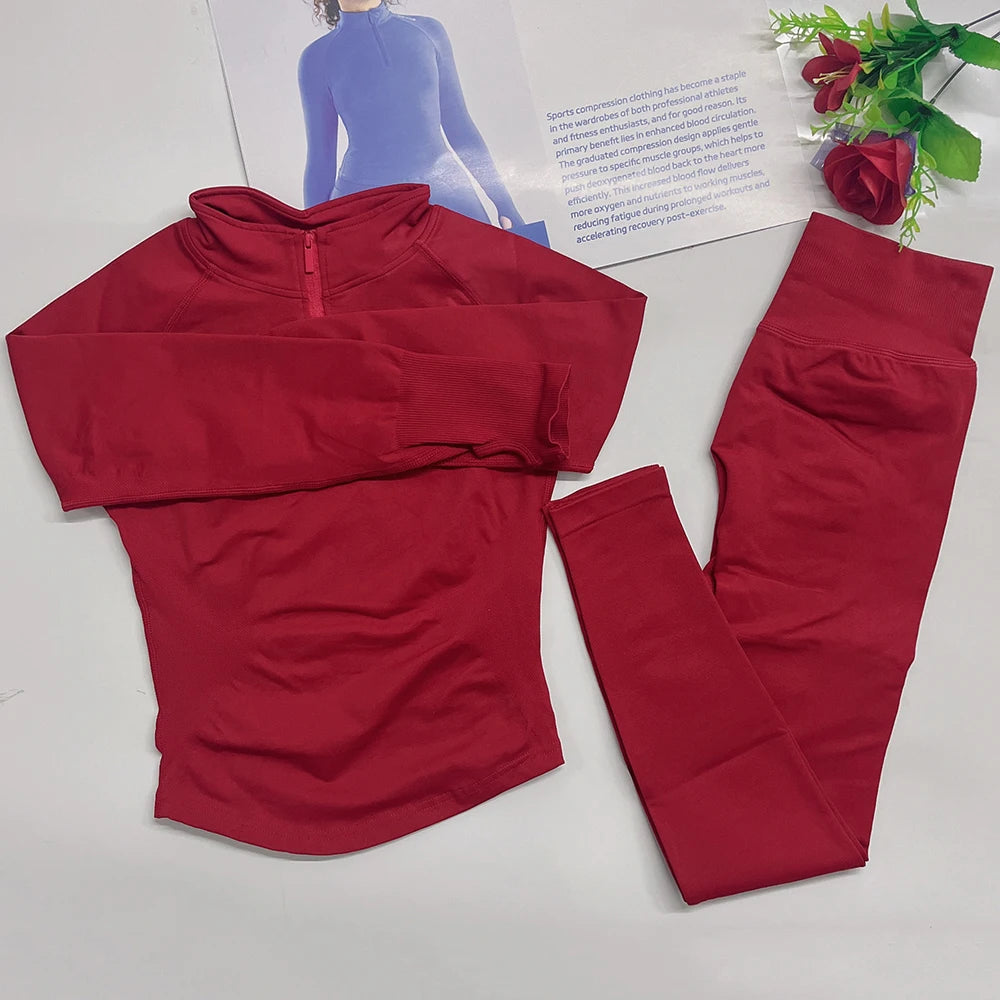 Two Pice Quarter Zip jacket and Impact leggings Set