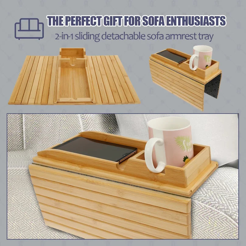 Foldable Bamboo Sofa Tray