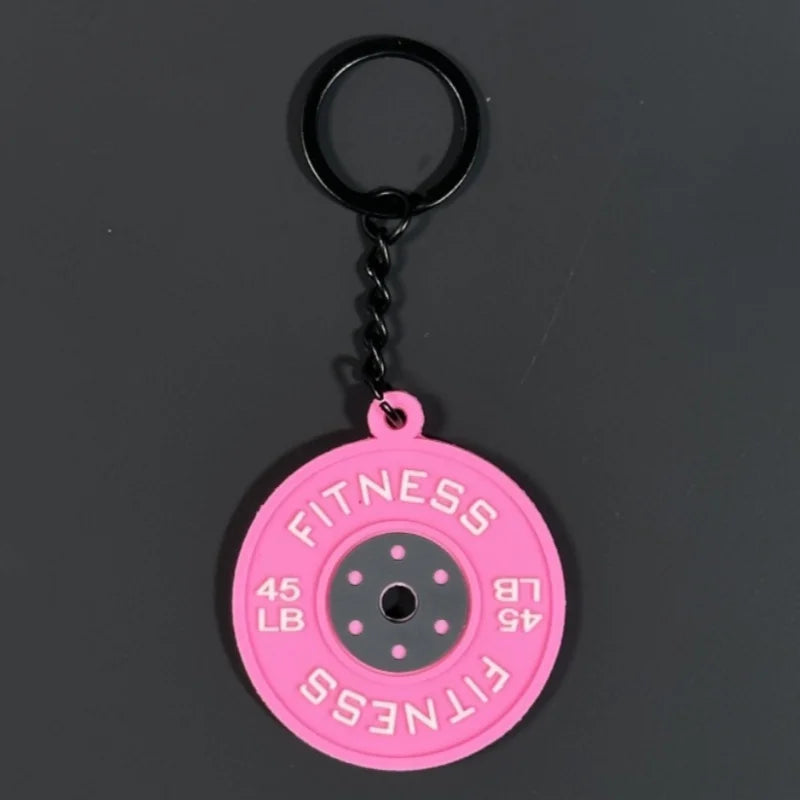Silicone Dumbbell Keychain  Gym Lovers
