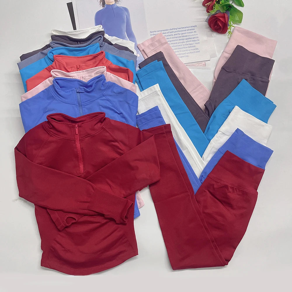Two Pice Quarter Zip jacket and Impact leggings Set