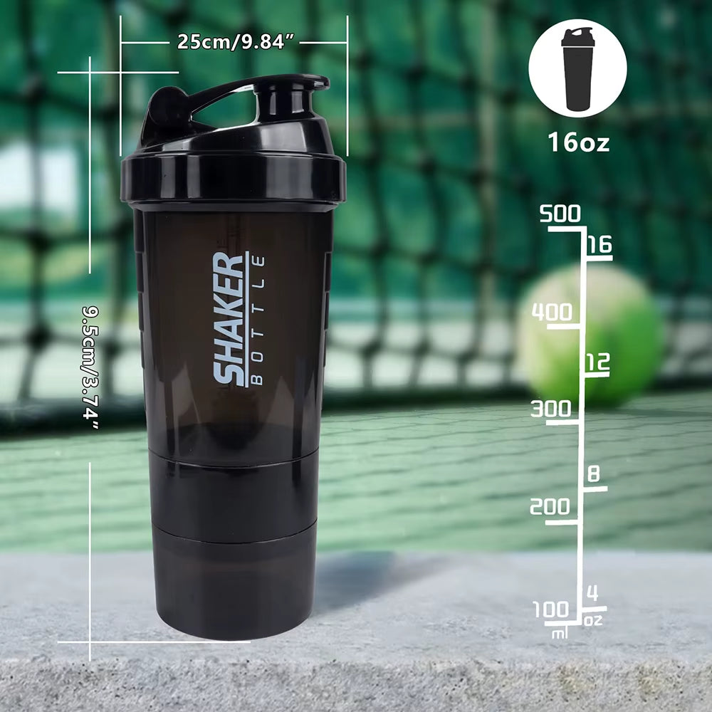 Triple Compartment  Protein Shaker Cup