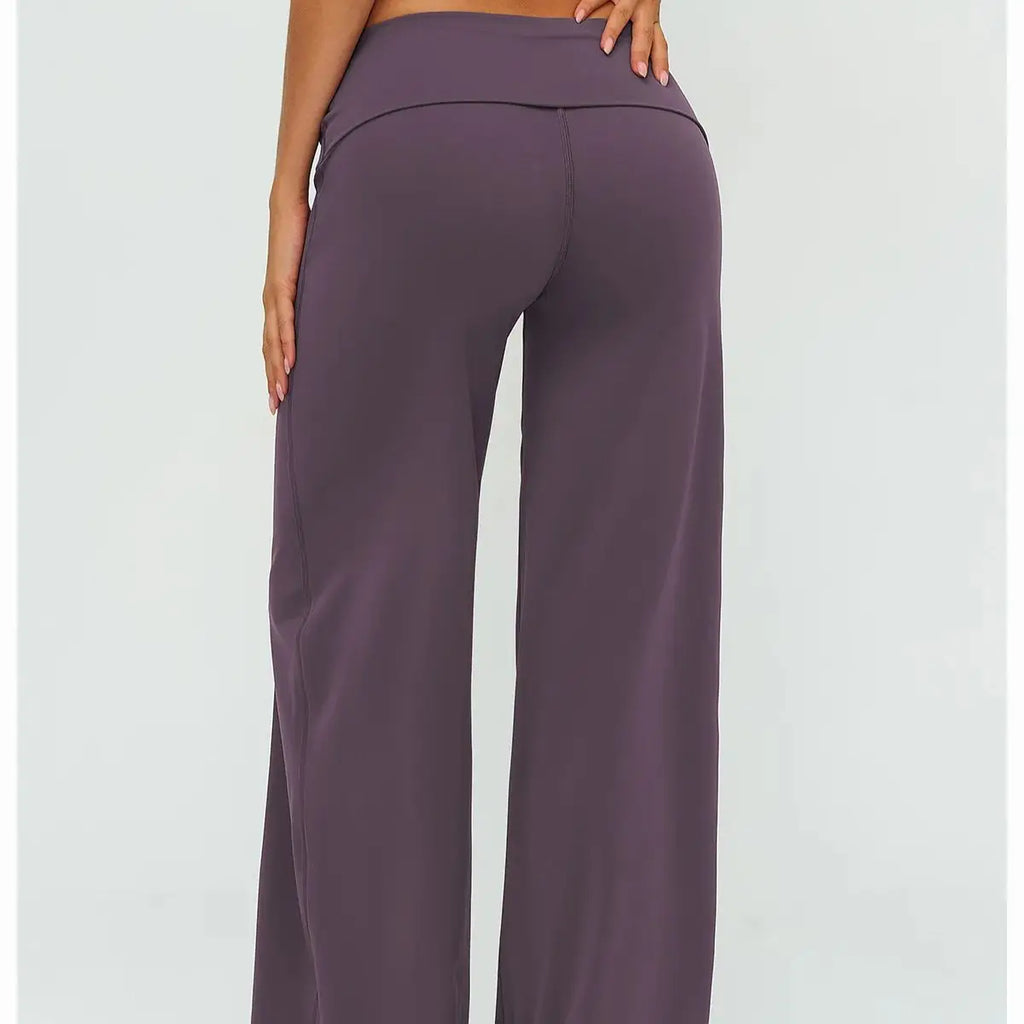 Wide Leg Fold Over Flare Pants