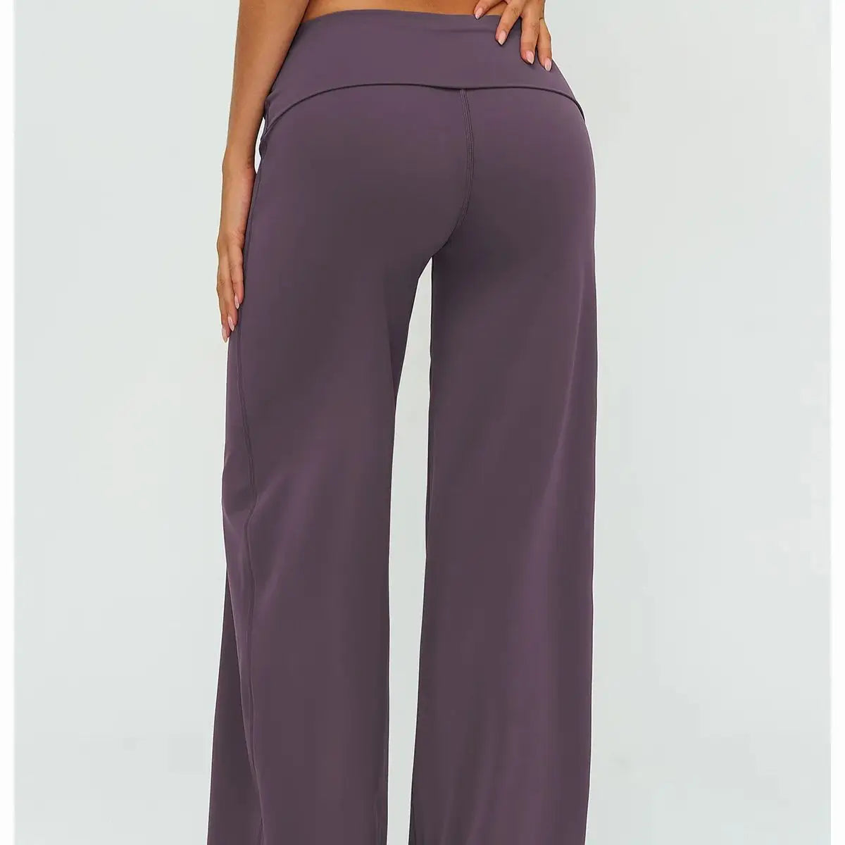 Wide Leg Fold Over Flare Pants