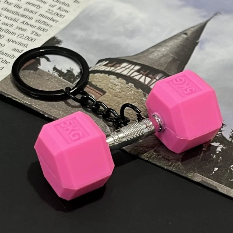 Silicone Dumbbell Keychain  Gym Lovers