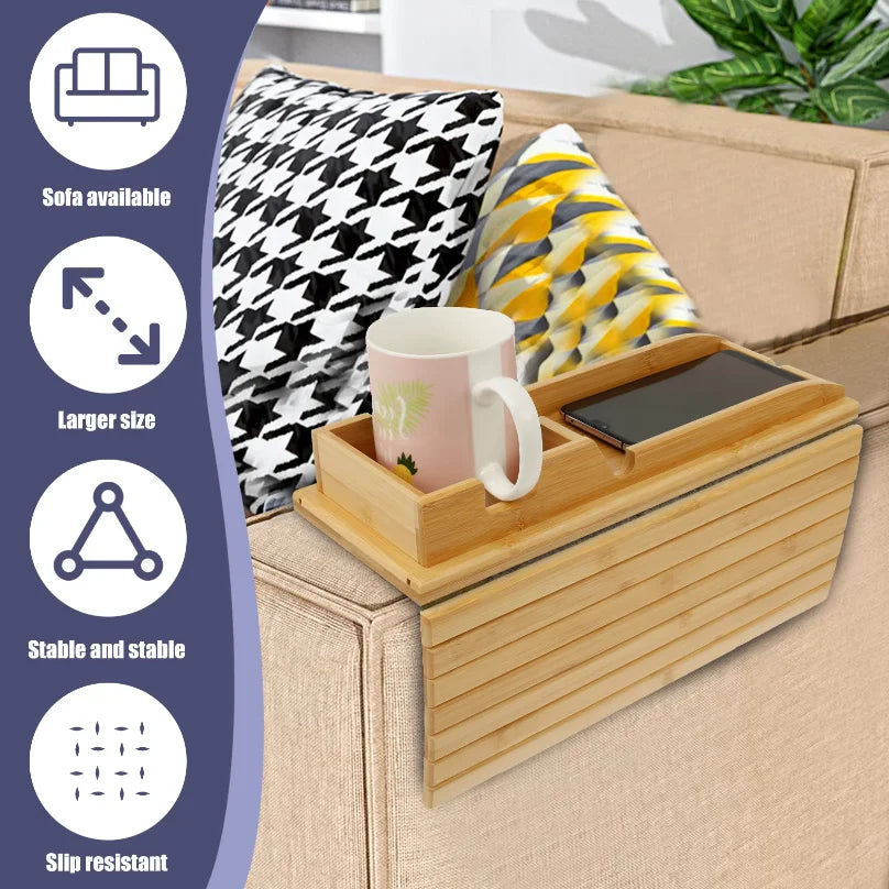 Foldable Bamboo Sofa Tray
