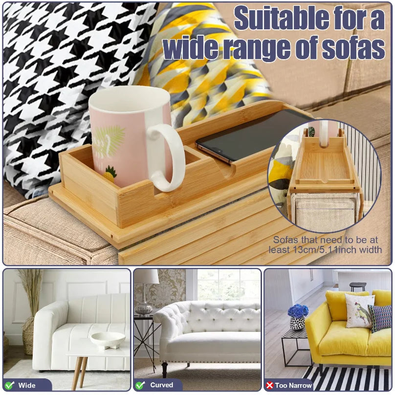Foldable Bamboo Sofa Tray